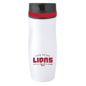 Tasse isolé, blanc et rouge